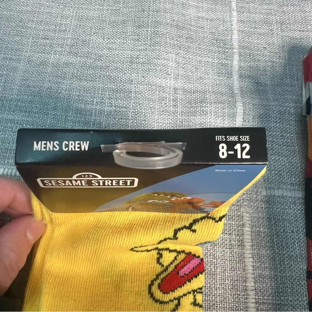 Sesame Street Big Bird Elmo Cookie Monster Crew‎ Socks